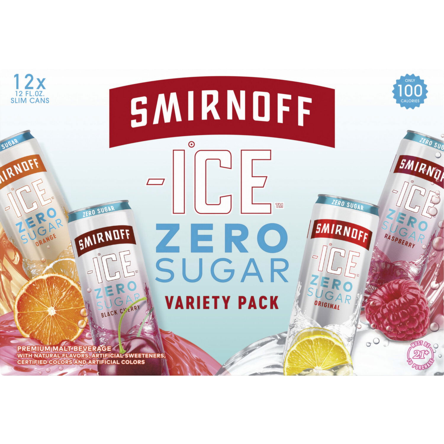 Smirnoff Beer, Zero Sugar, Variety Pack, 12 Pack - 12 Each - Super