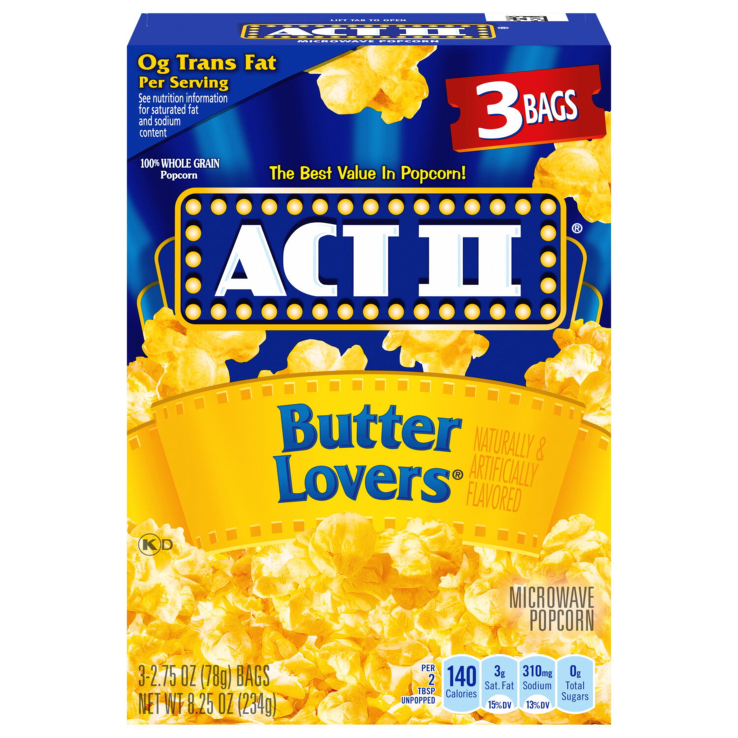 Act II Popcorn Butter Lovers Brookshire s