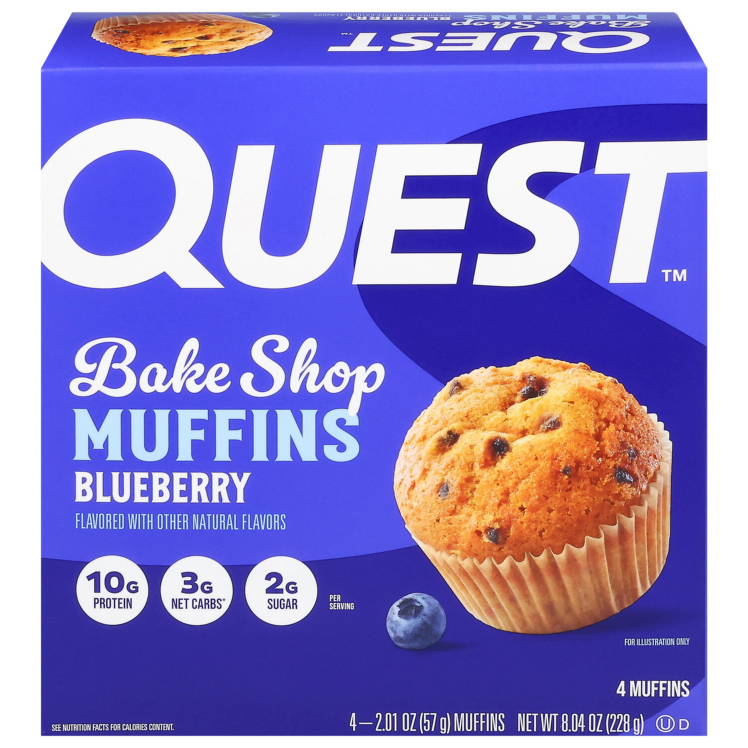 Quest Muffins, Blueberry, Bake Shop - 4 Each Image 1 of 3