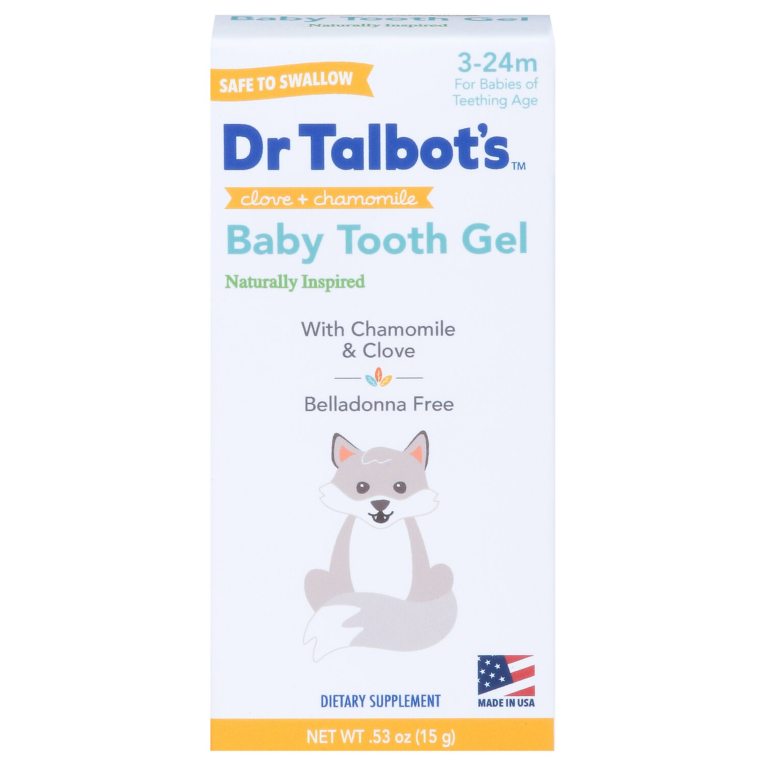 Dr. Talbot's Baby Tooth Gel, Clove + Chamomile, 3 - 24 Months Image 1 of 2