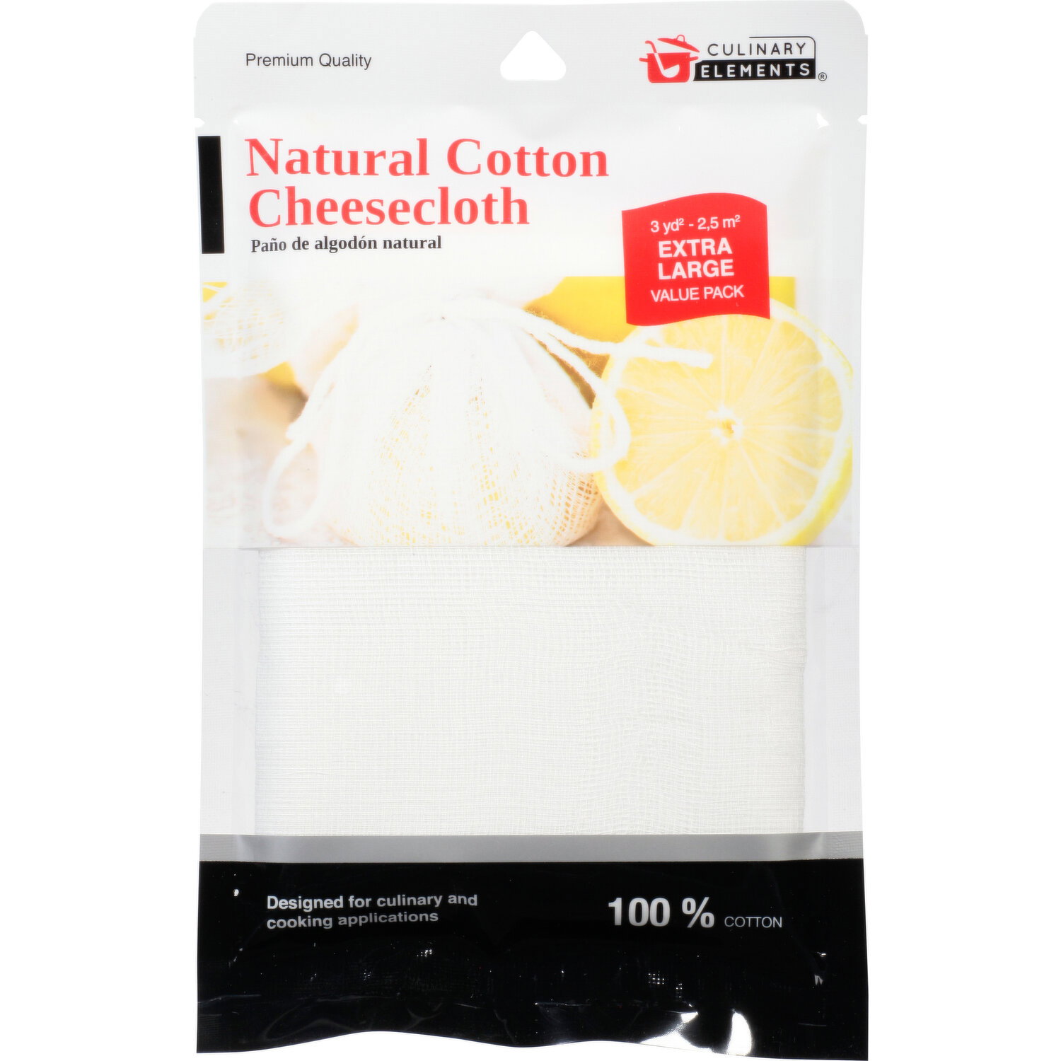 Culinary Elements Cheesecloth, Natural Cotton, Extra Large, Value Pack - 1 Each