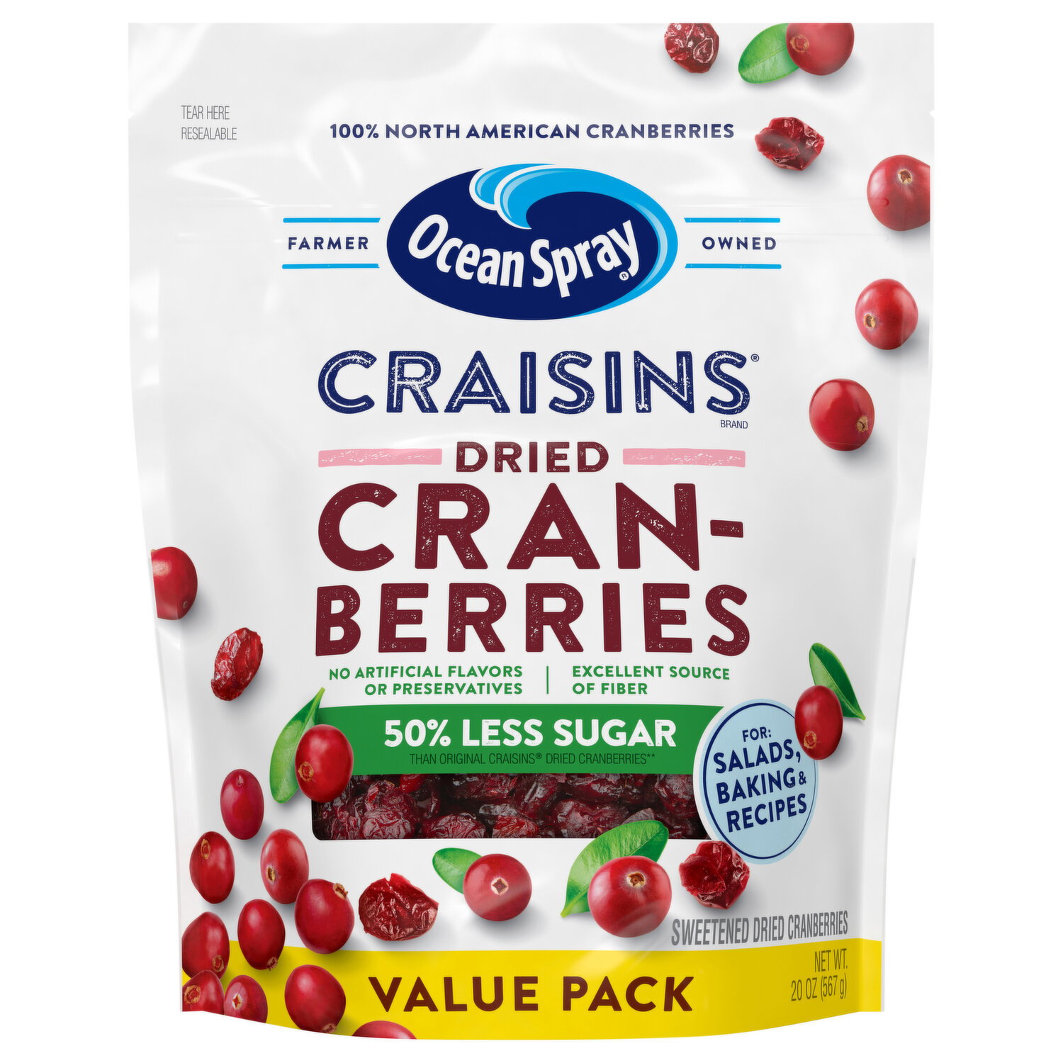 Ocean Spray Cranberries, Dried - 20 Ounce Image 1 of 3