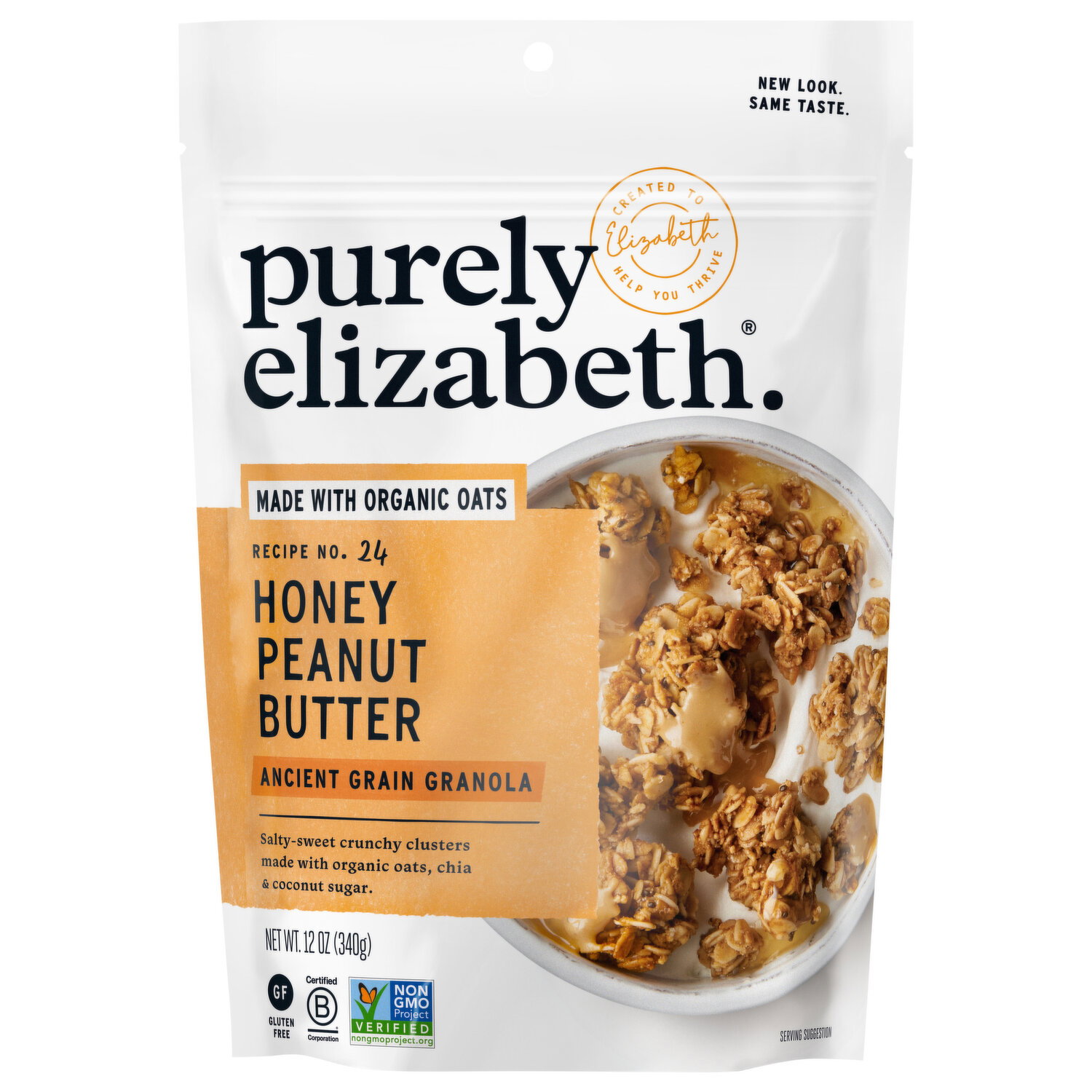 Purely Elizabeth Granola, Ancient Grain, Honey Peanut Butter Image 1 of 3