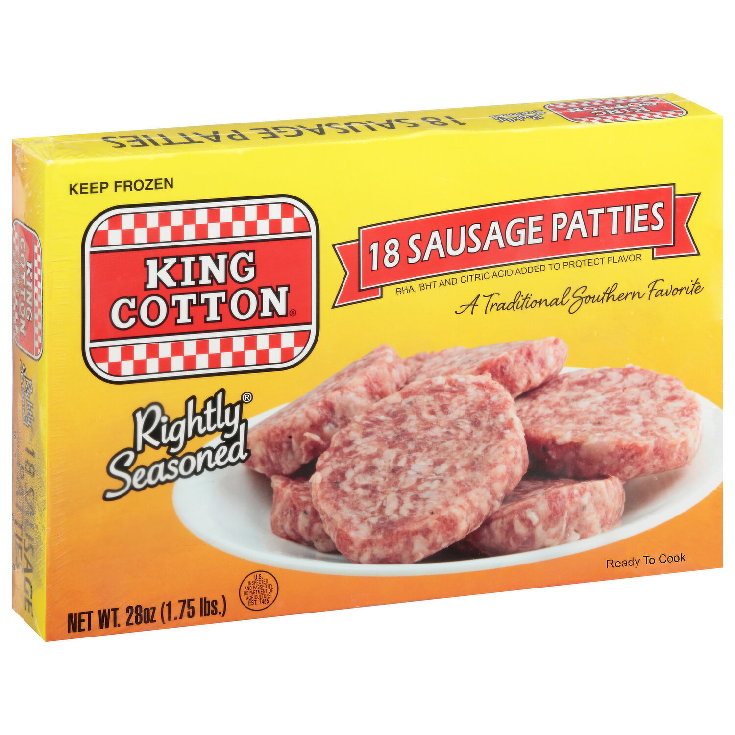 King Cotton Sausage Patties - 18 Each Image 1 of 3