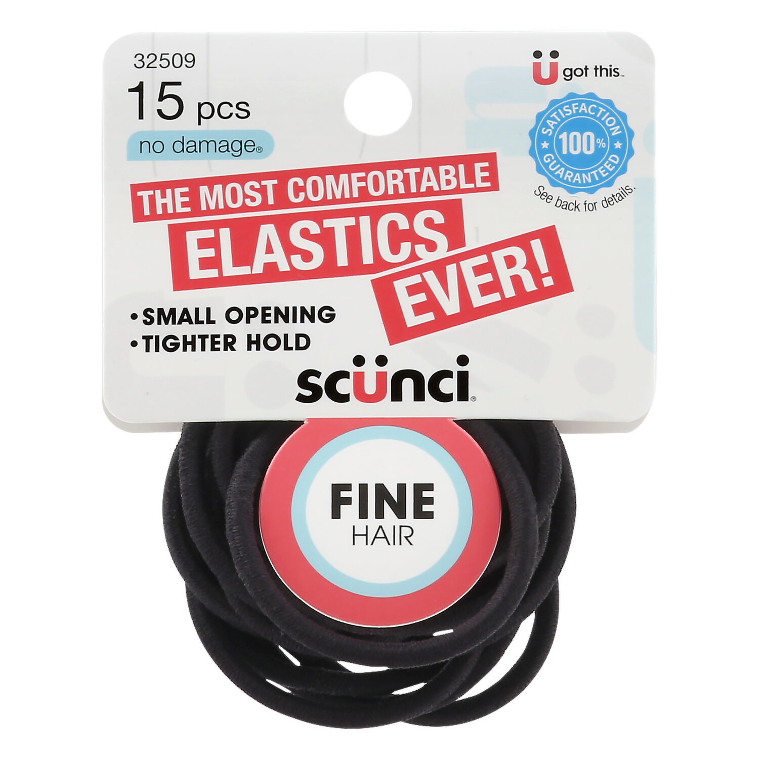 Scunci Elastics, Fine Hair - 15 Each