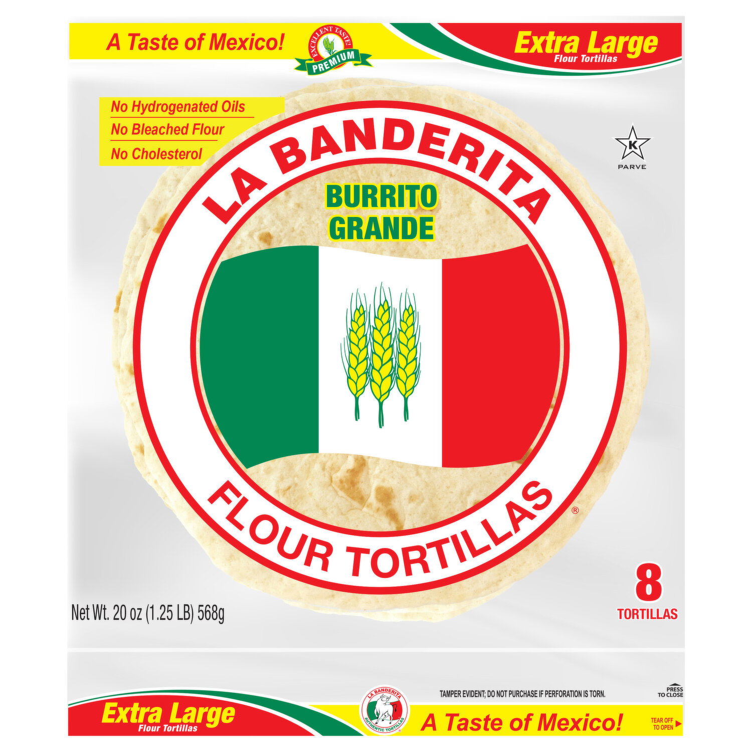 La Banderita Flour Tortillas, Extra Large - 20 Ounce Image 1 of 3