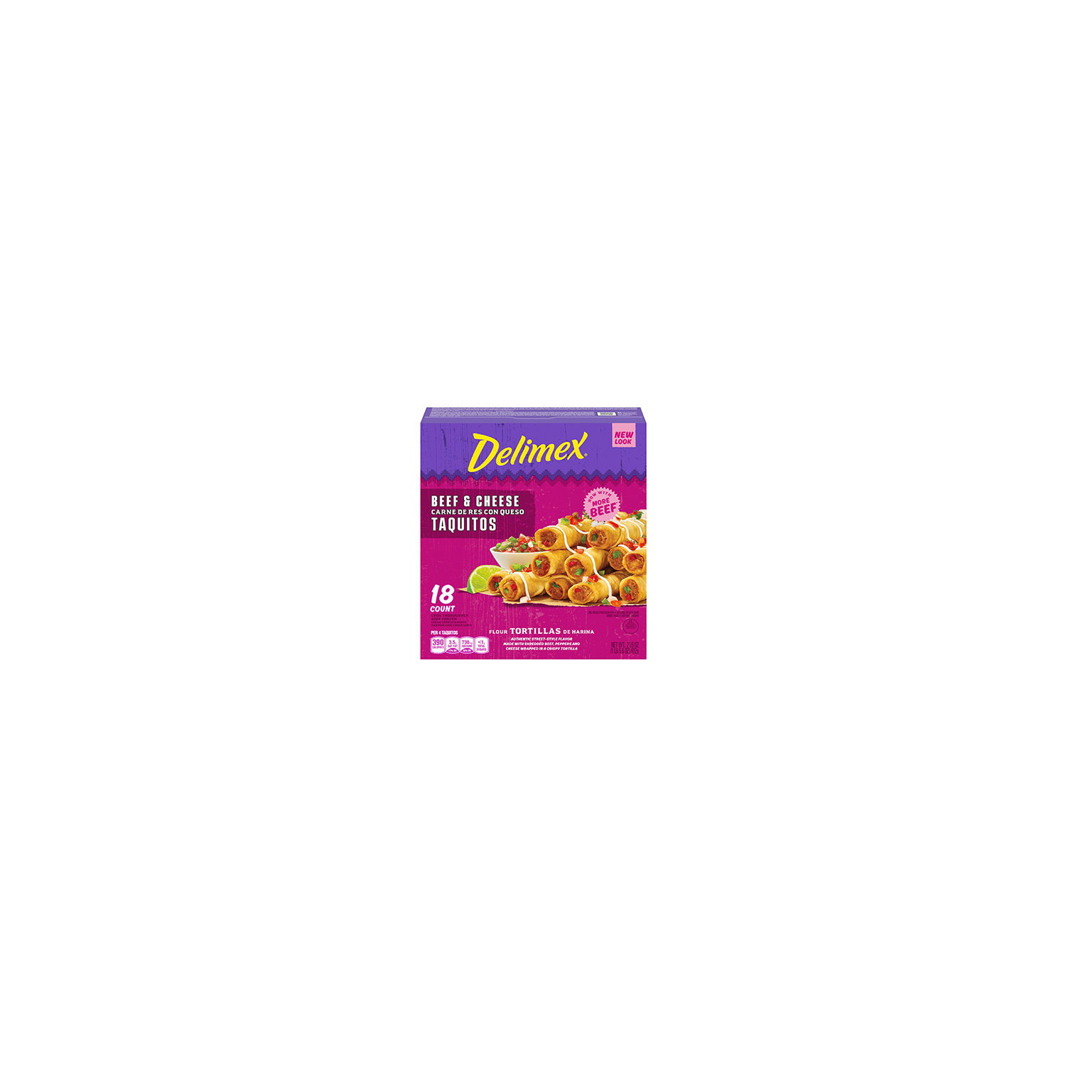 Delimex Beef & Cheese Large Flour Taquitos