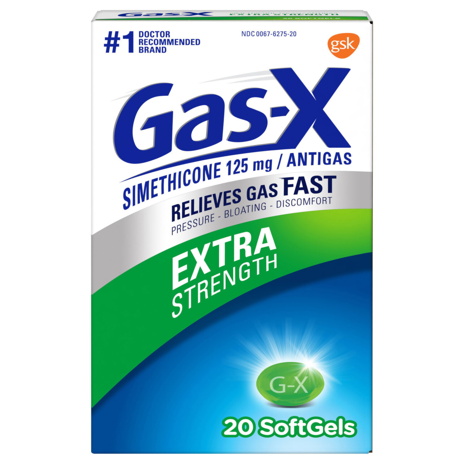 Gas-X Antigas, Extra Strength, 125 mg - 20 Each Image 1 of 2