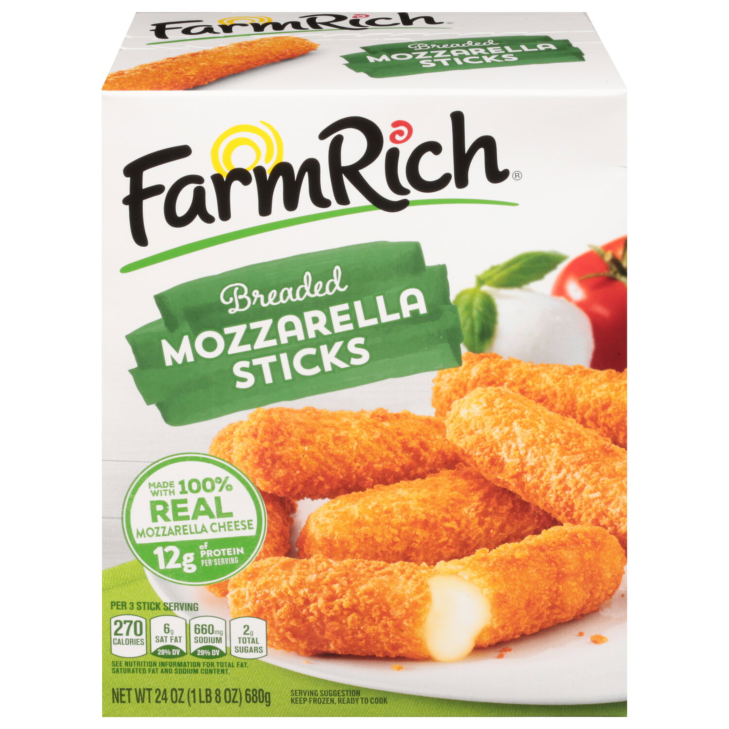 Farm Rich Mozzarella Sticks, Breaded Image 1 of 3