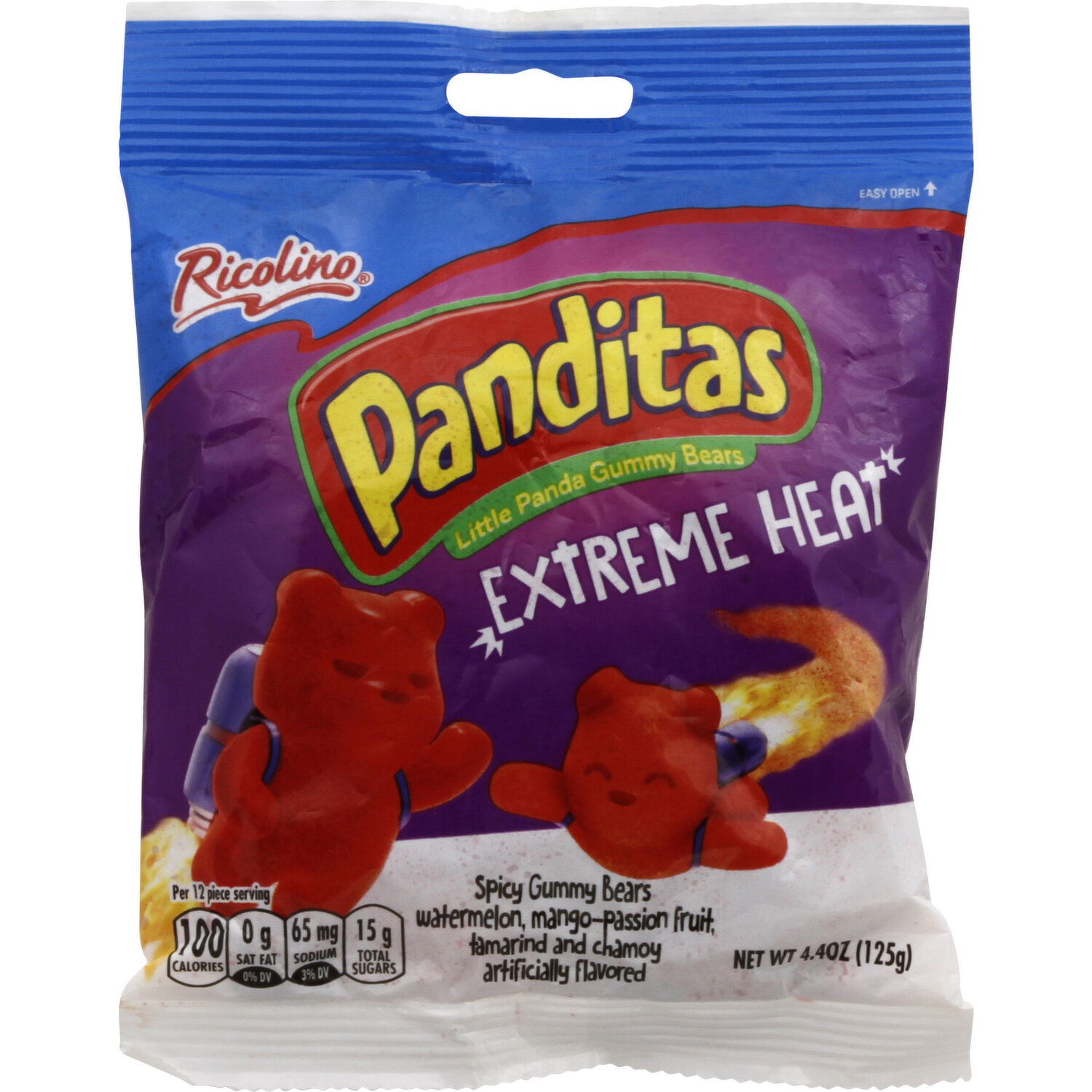 Ricolino Gummy Bears, Little Panda, Extreme Heat - 4.4 Ounce