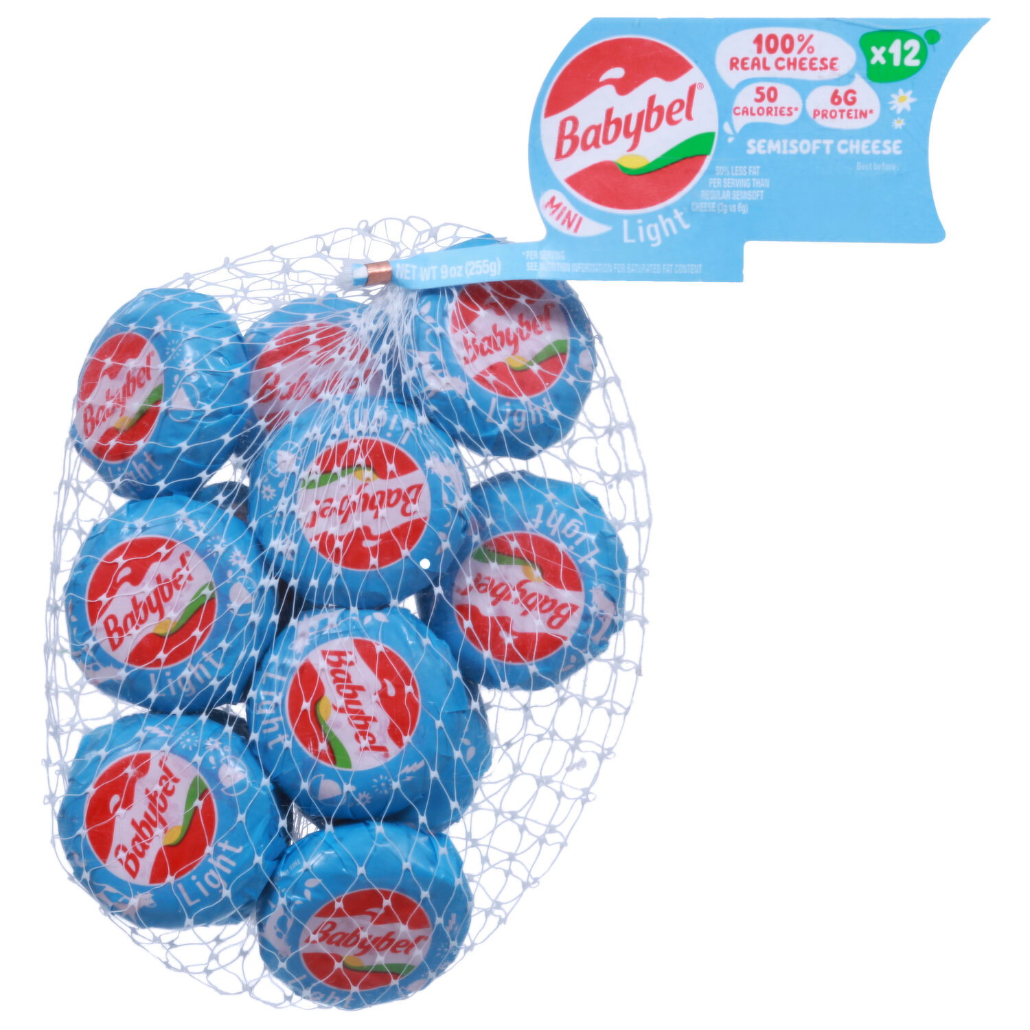 Babybel Cheese, Light, Semisoft, Mini Image 1 of 3