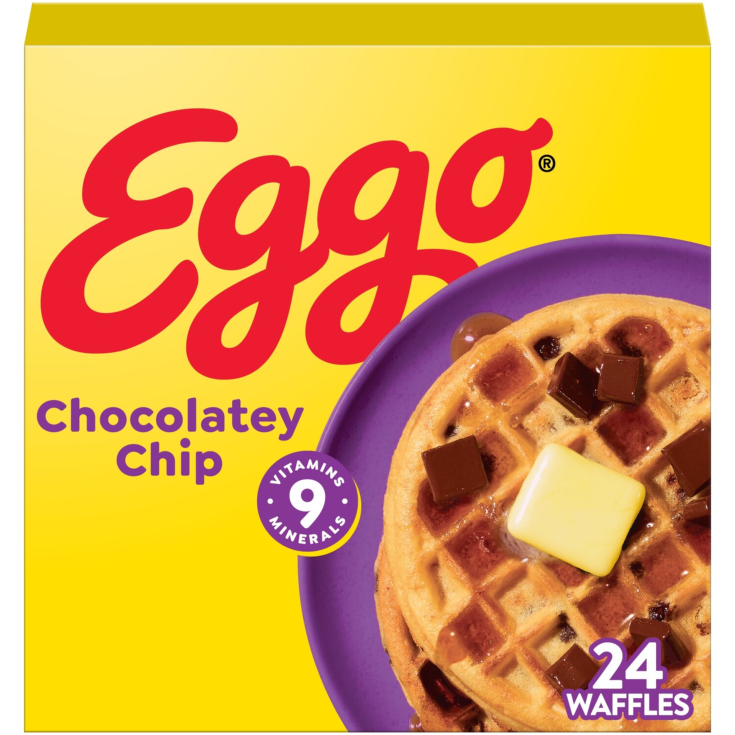 Eggo Frozen Waffles, Chocolatey Chip, Family Pack - 29.6 Ounce Image 1 of 3