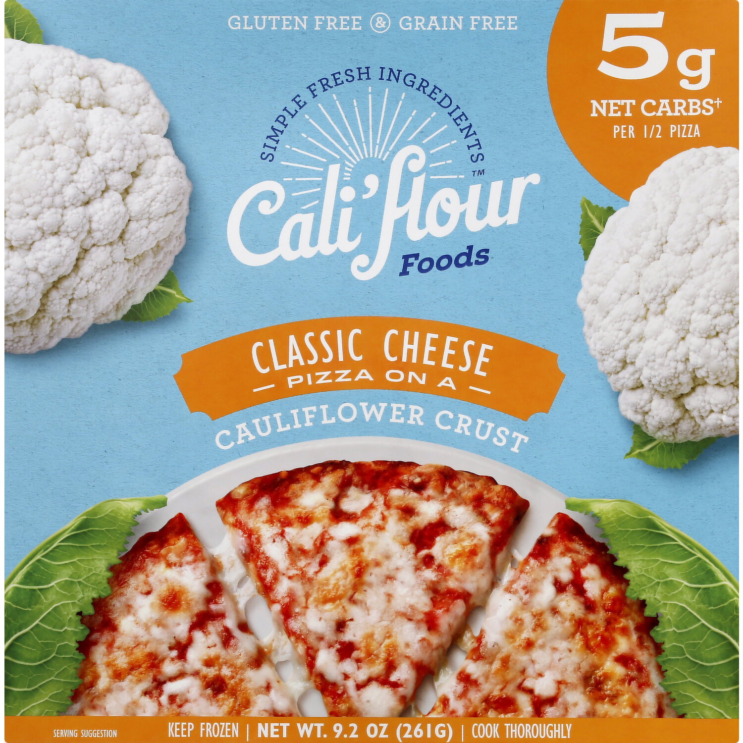 Cali'Flour Foods Pizza, Cauliflower Crust, Classic Cheese Image 1 of 3