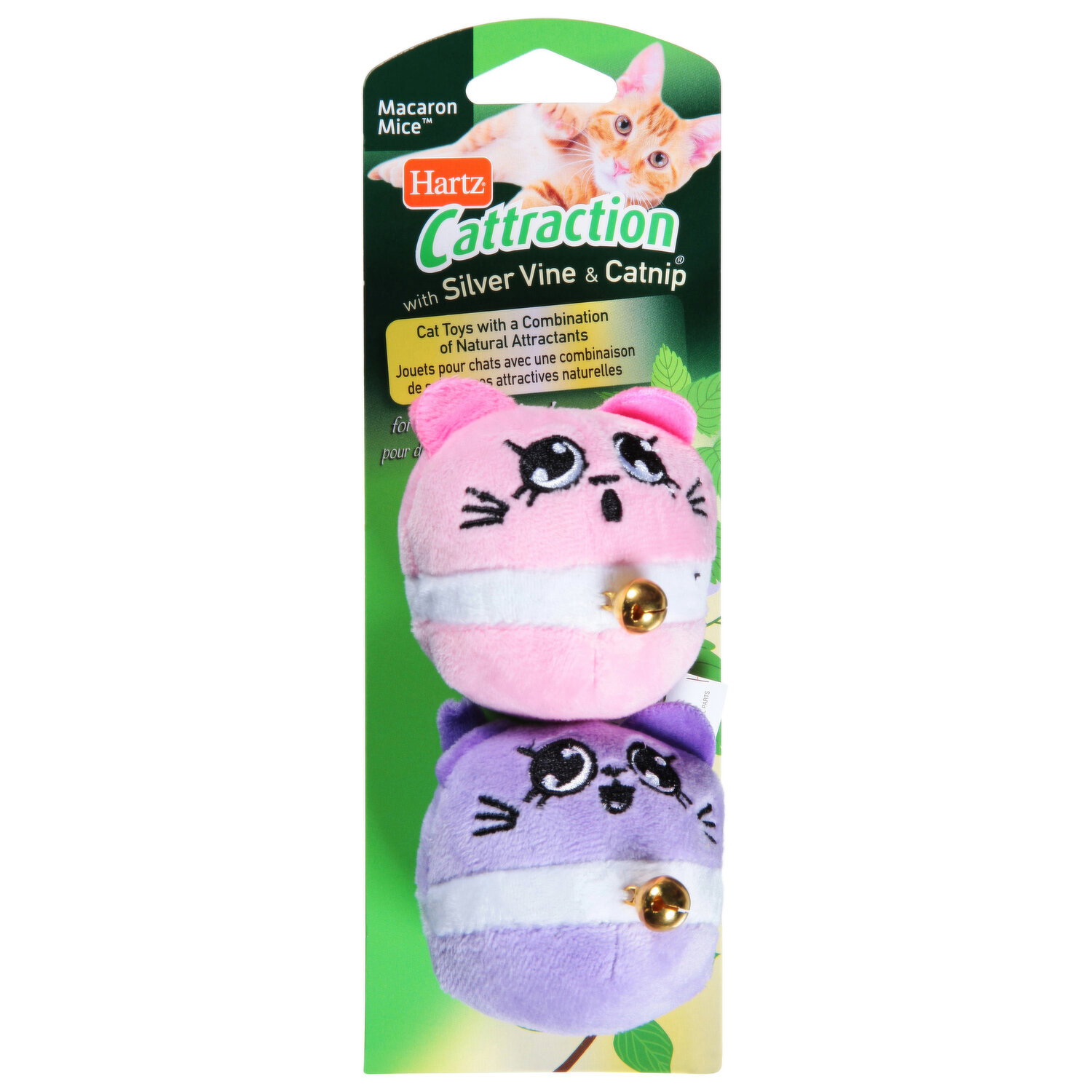 Hartz Cat Toys, Macaron Mice, With Silver Vine & Catnip - 2 Each