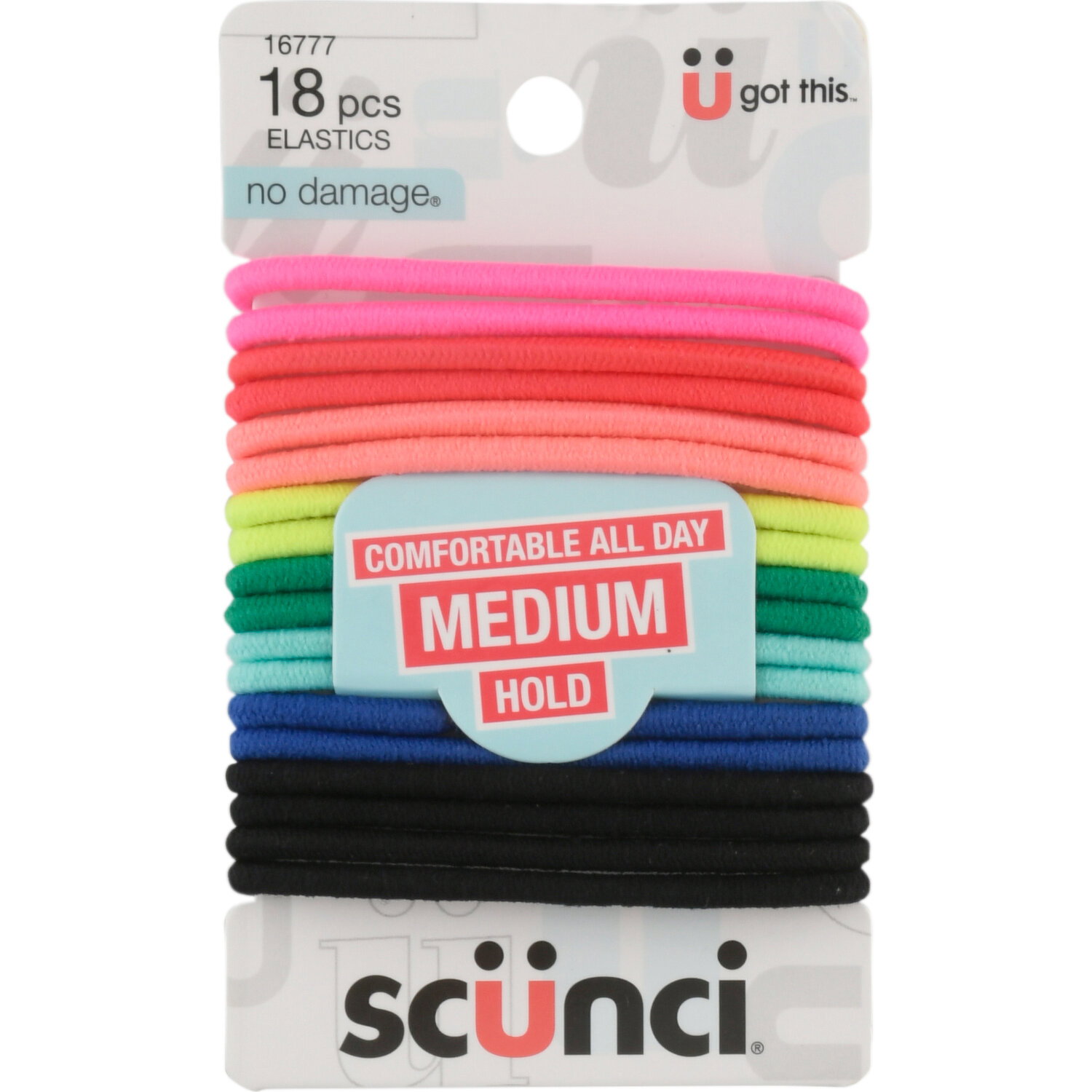 Scunci Elastics, Medium Hold - 18 Each