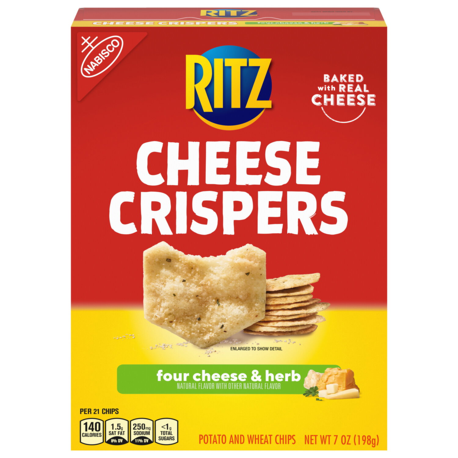 RITZ RITZ Cheese Crispers Four Cheese and Herb Chips, 7 oz Image 1 of 3