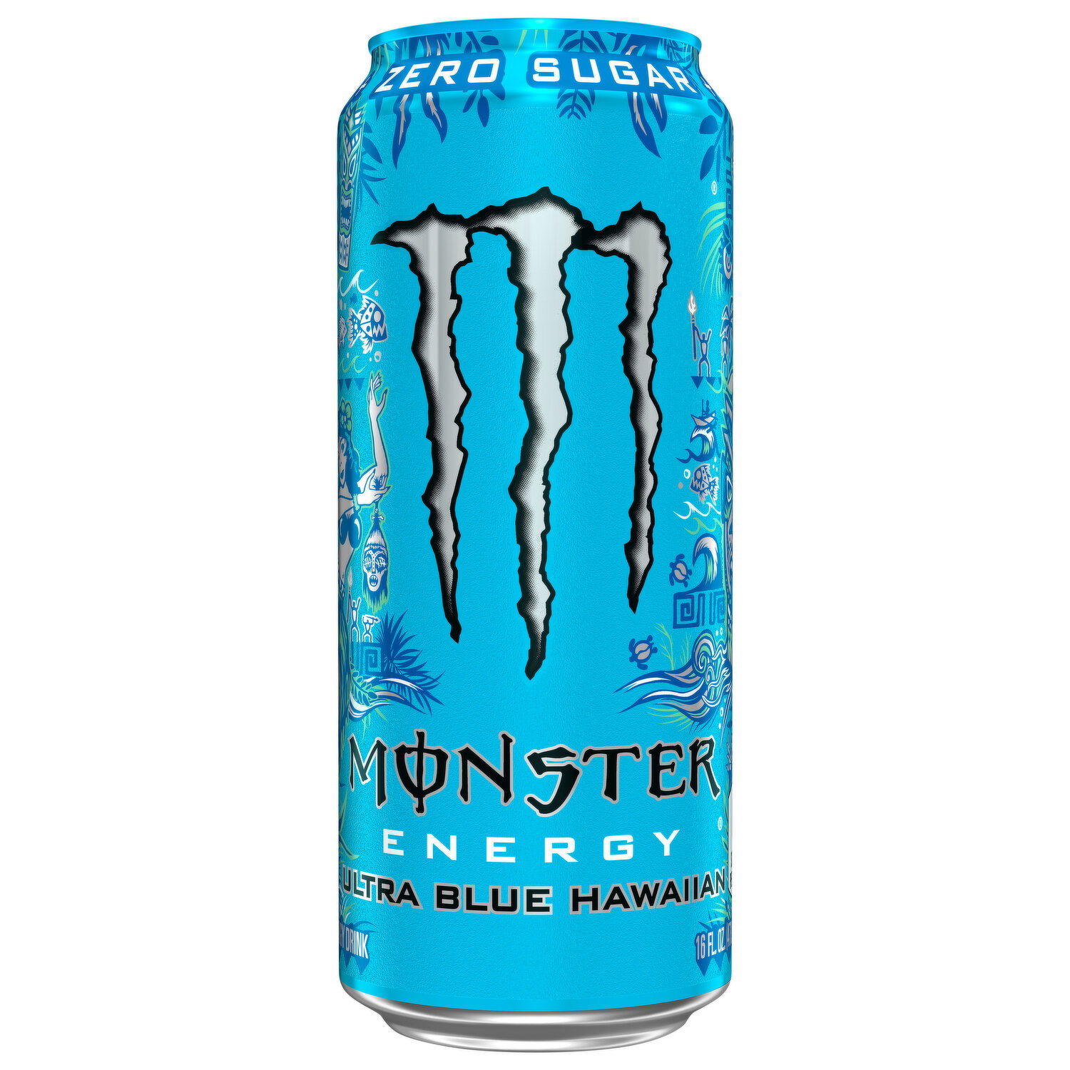 Monster Energy Drink, Zero Sugar, Ultra Blue Hawaiian - 16 Fluid Ounce