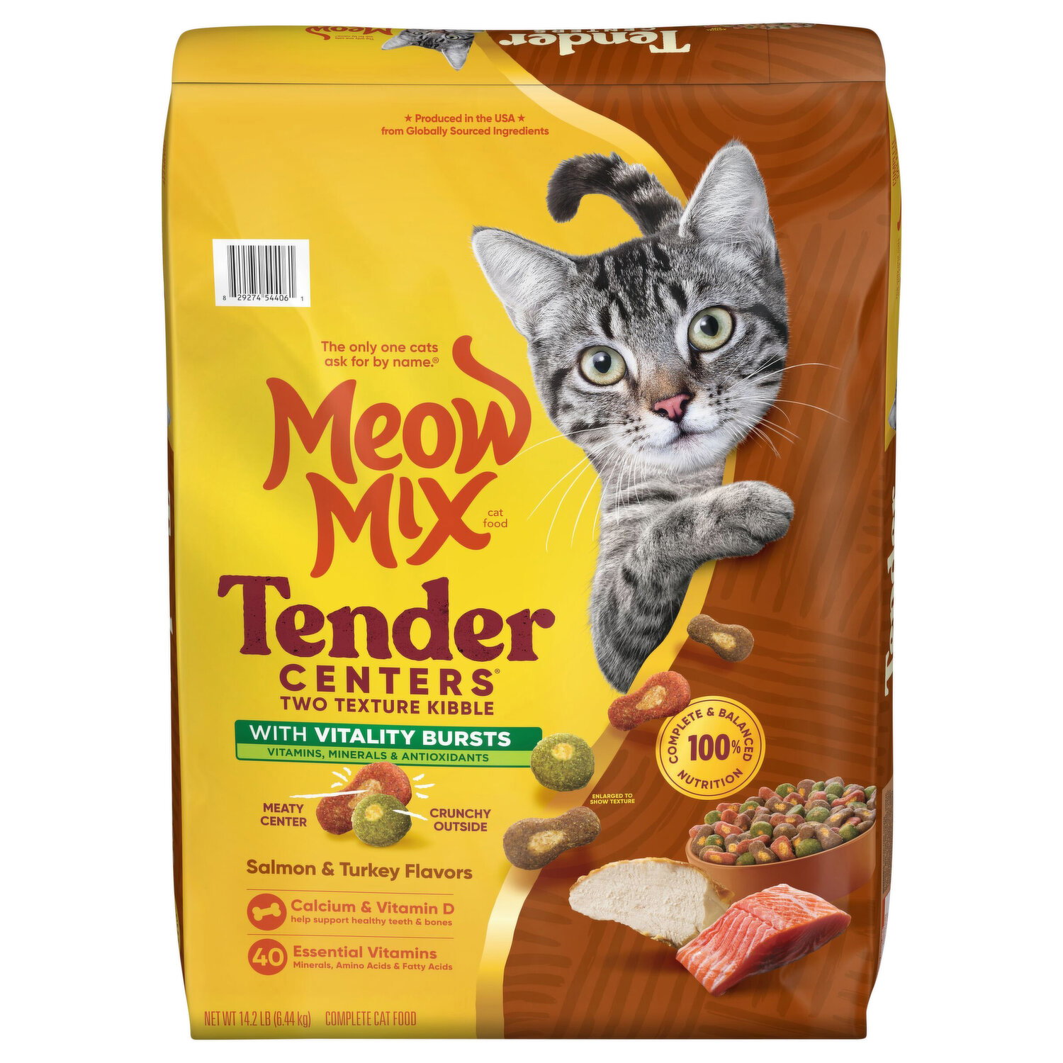 Meow Mix Cat Food, Salmon & Turkey Flavors - 14.2 Pound - Super 1