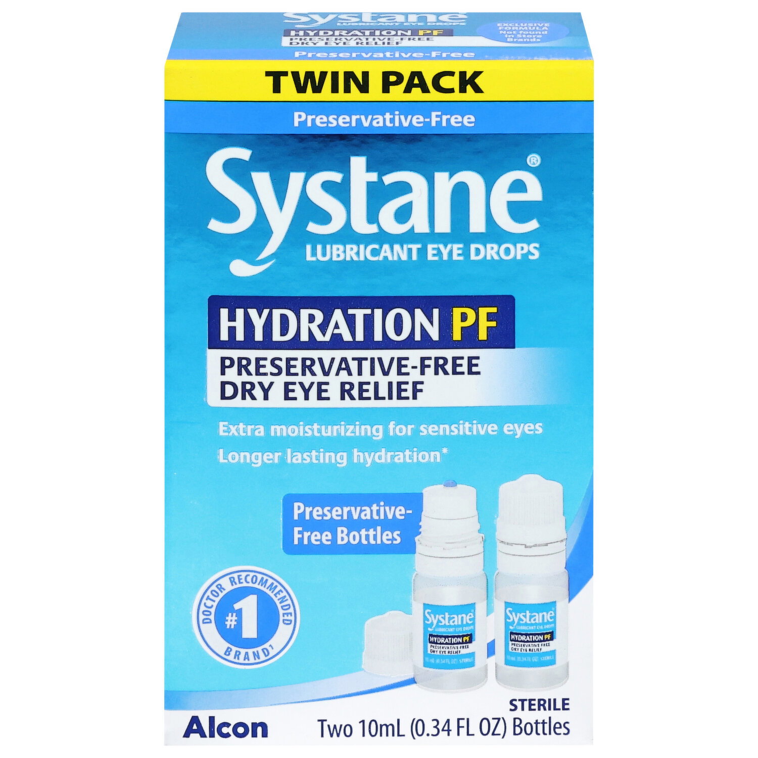 Systane Eye Drops, Lubricant, Hydration PF - 2 Each Image 1 of 2