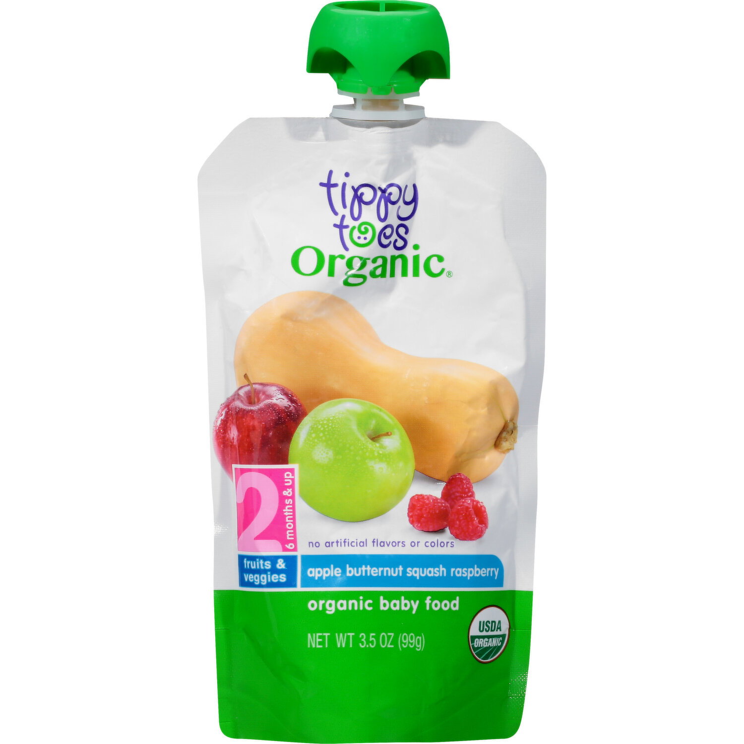 Tippy Toes Baby Food, Apple Butternut Squash Raspberry, 2 (6 Months & Up) Image 1 of 3