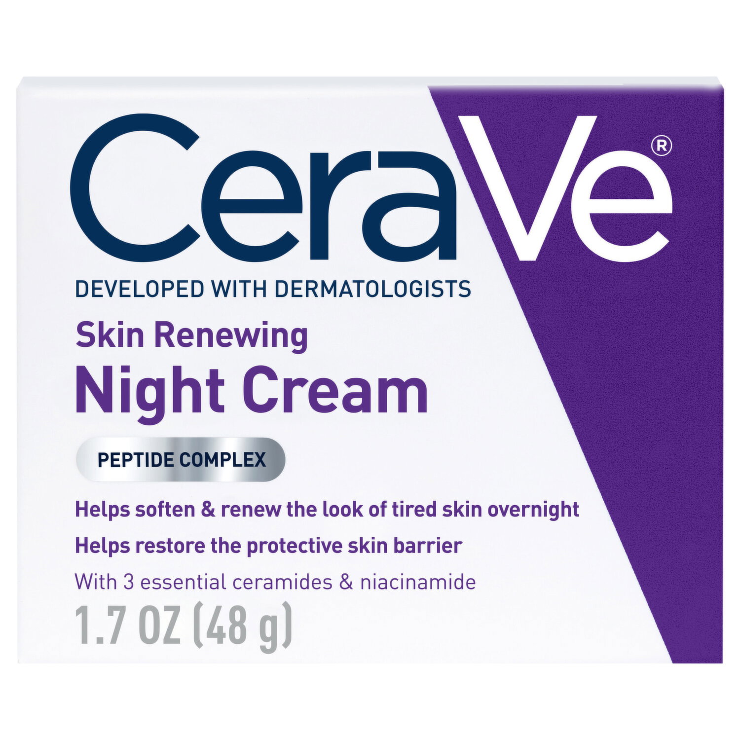 CeraVe Peptide Complex Skin Renewing Night Cream - 1.7 Ounce Image 1 of 2