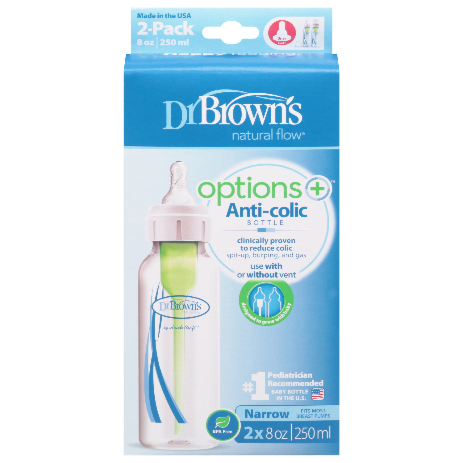 Dr. Brown's Bottle, Anti-Colic, 8 Ounce, 2-Pack - 2 Each