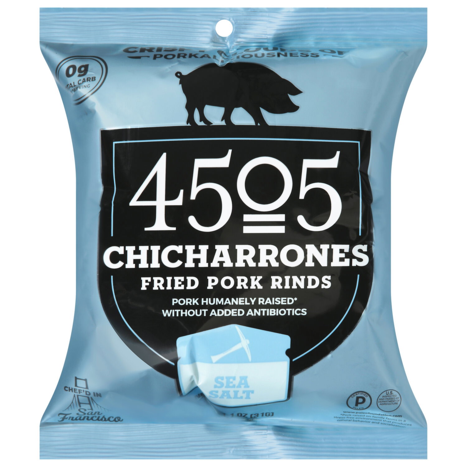 4505 Meats Chicharrones, Sea Salt Image 1 of 3