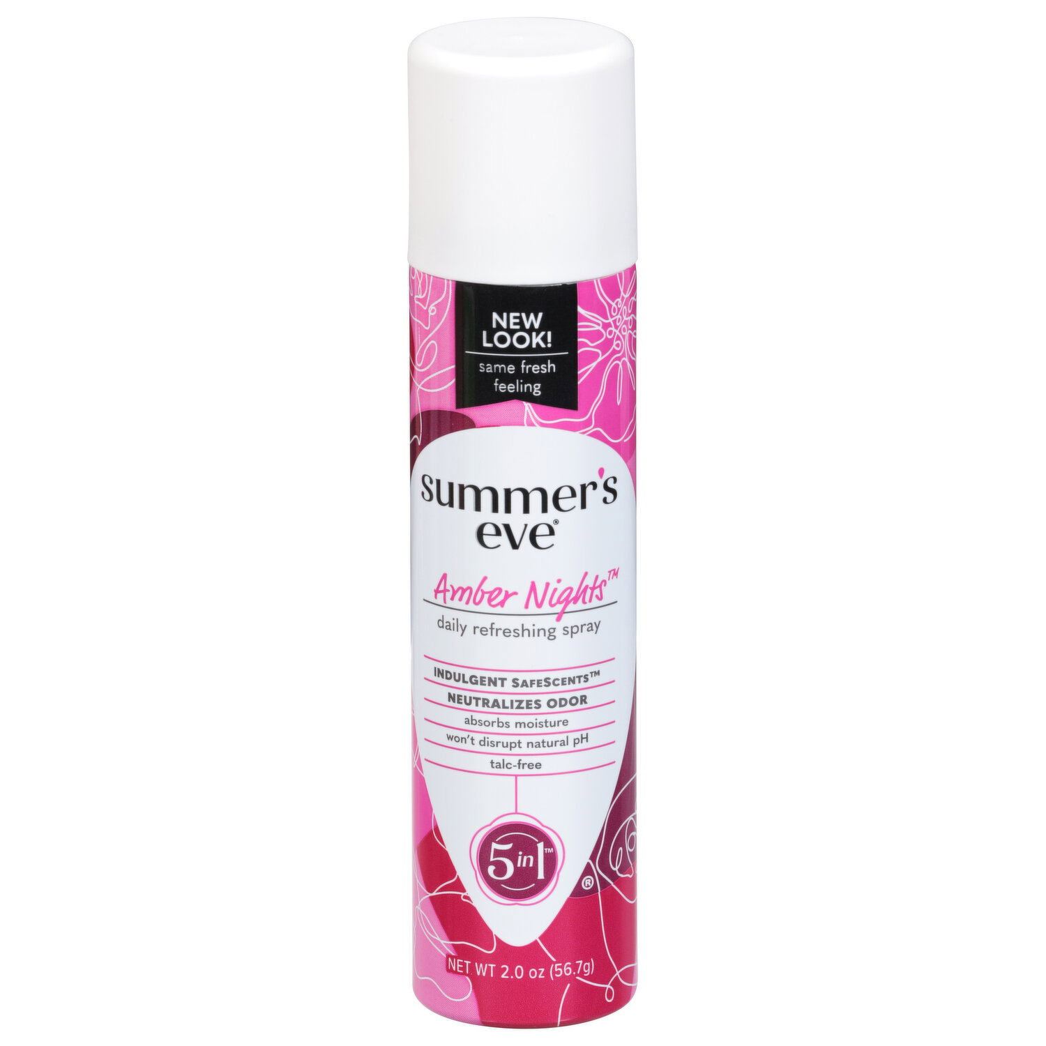 Summer's Eve Daily Refreshing Spray, Amber Nights, 5 in 1 - 2 Ounce Image 1 of 2