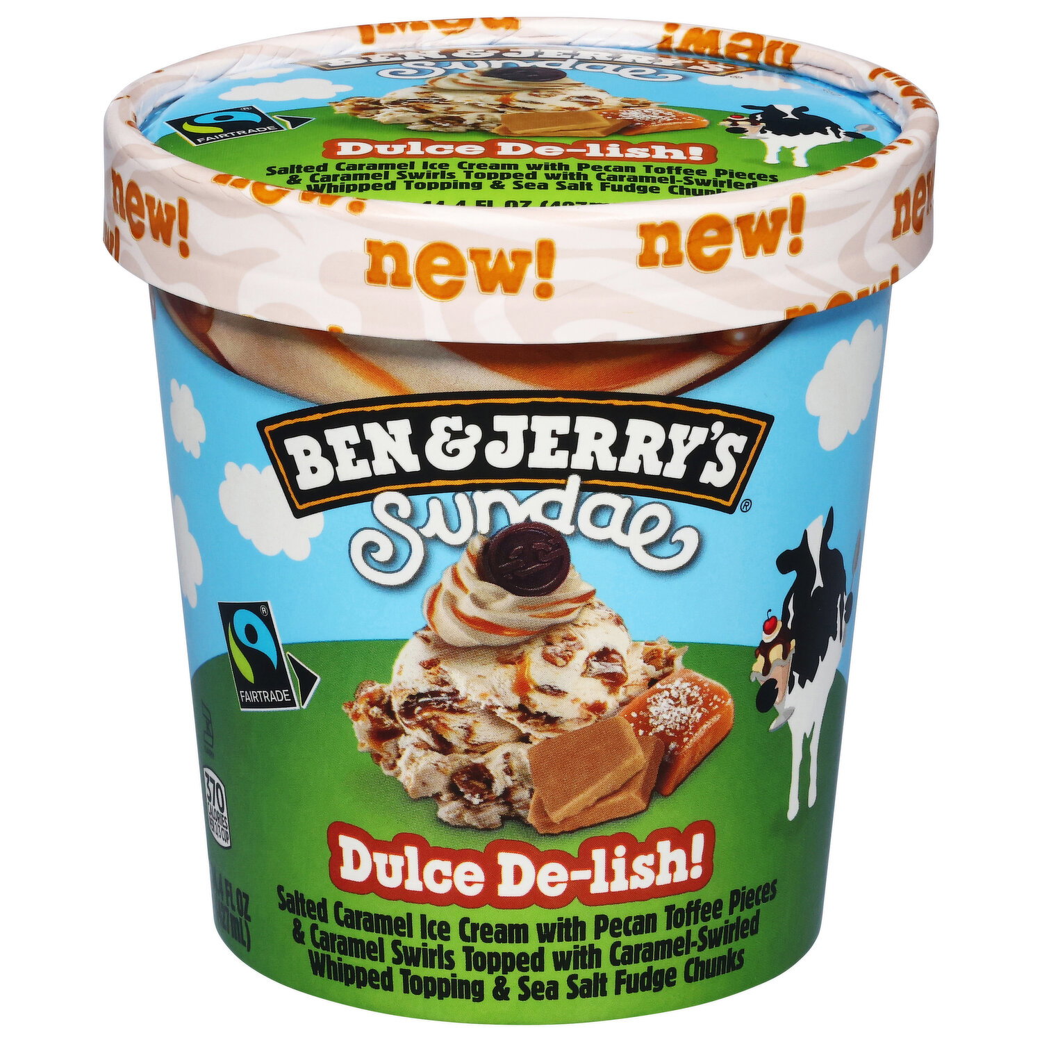 Ben & Jerry's Ice Cream, Dulce De-Lish!, Sundae - 14.4 Fluid Ounce