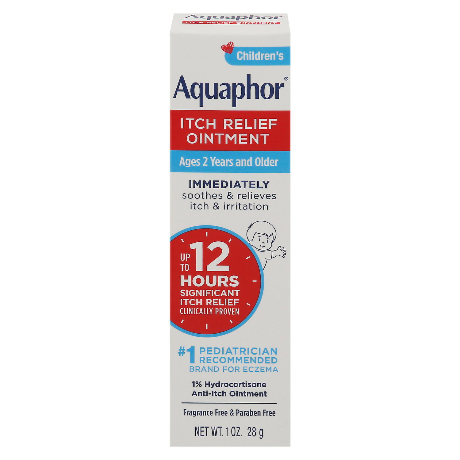 Aquaphor Itch Relief Ointment, Children's, Immediately - 1 Each Image 1 of 2