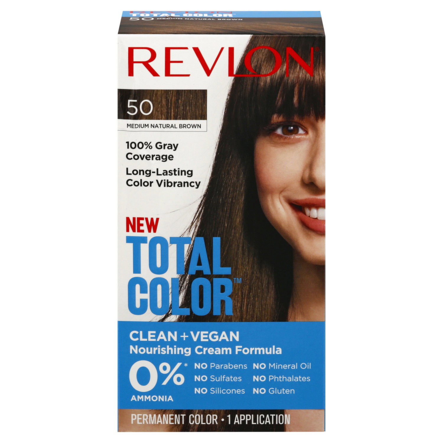 Revlon Permanent Color, Medium Natural Brown 50 Image 1 of 4