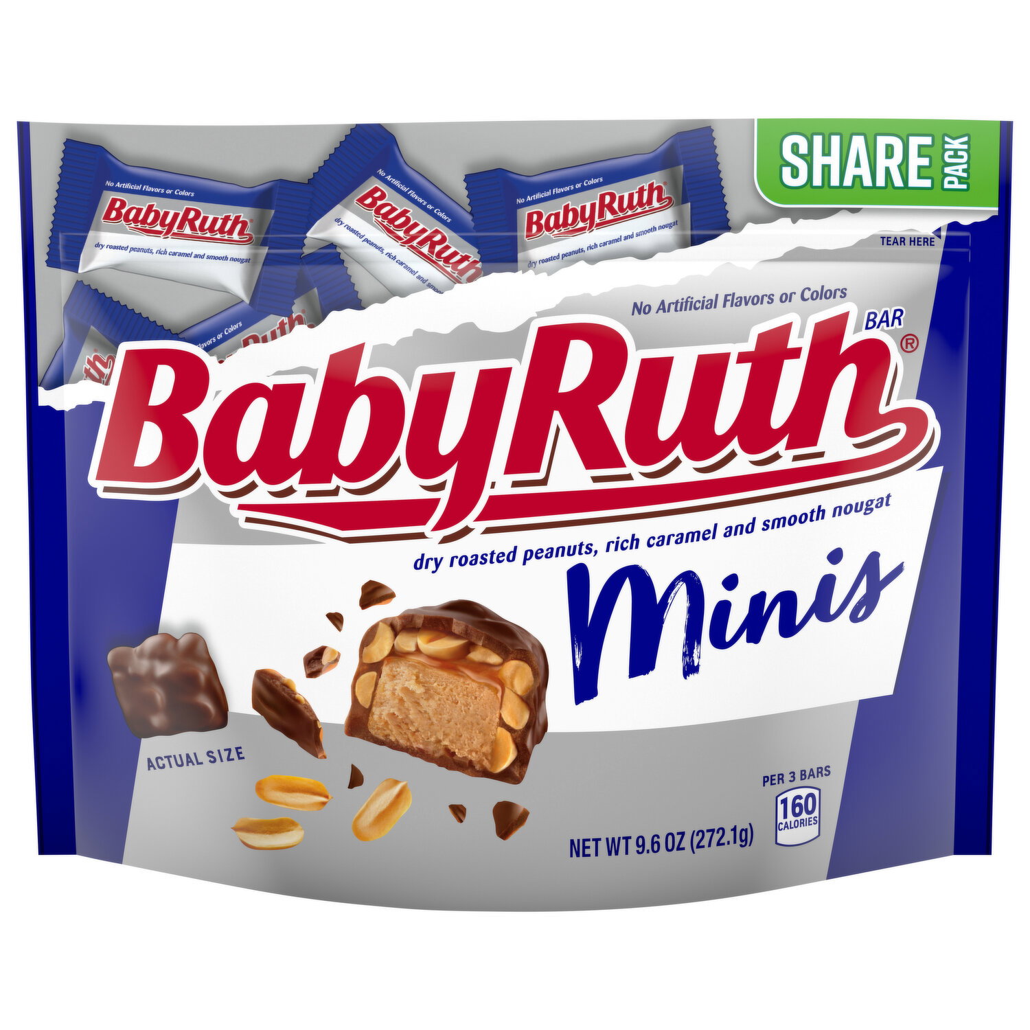 Baby Ruth Candy Bars, Minis, Share Pack - 9.6 Ounce Image 1 of 3
