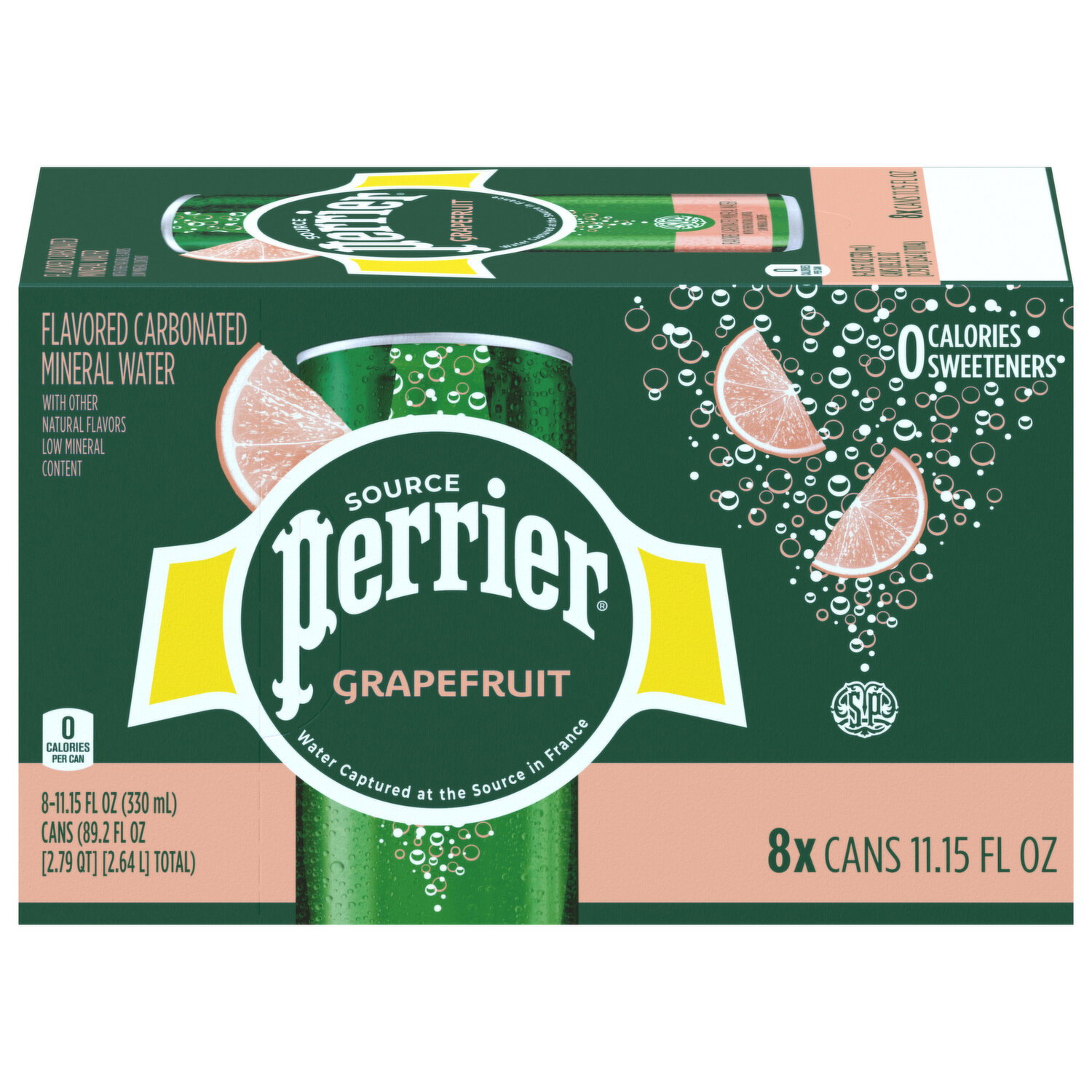 Perrier Mineral Water, Carbonated, Grapefruit Image 1 of 3