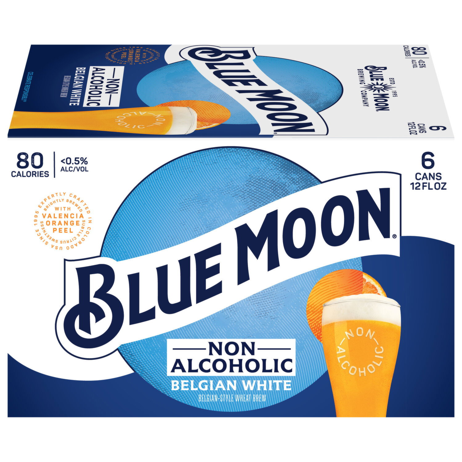 Blue Moon 0.45% ABV, 6 Pack - 6 Each Image 1 of 3