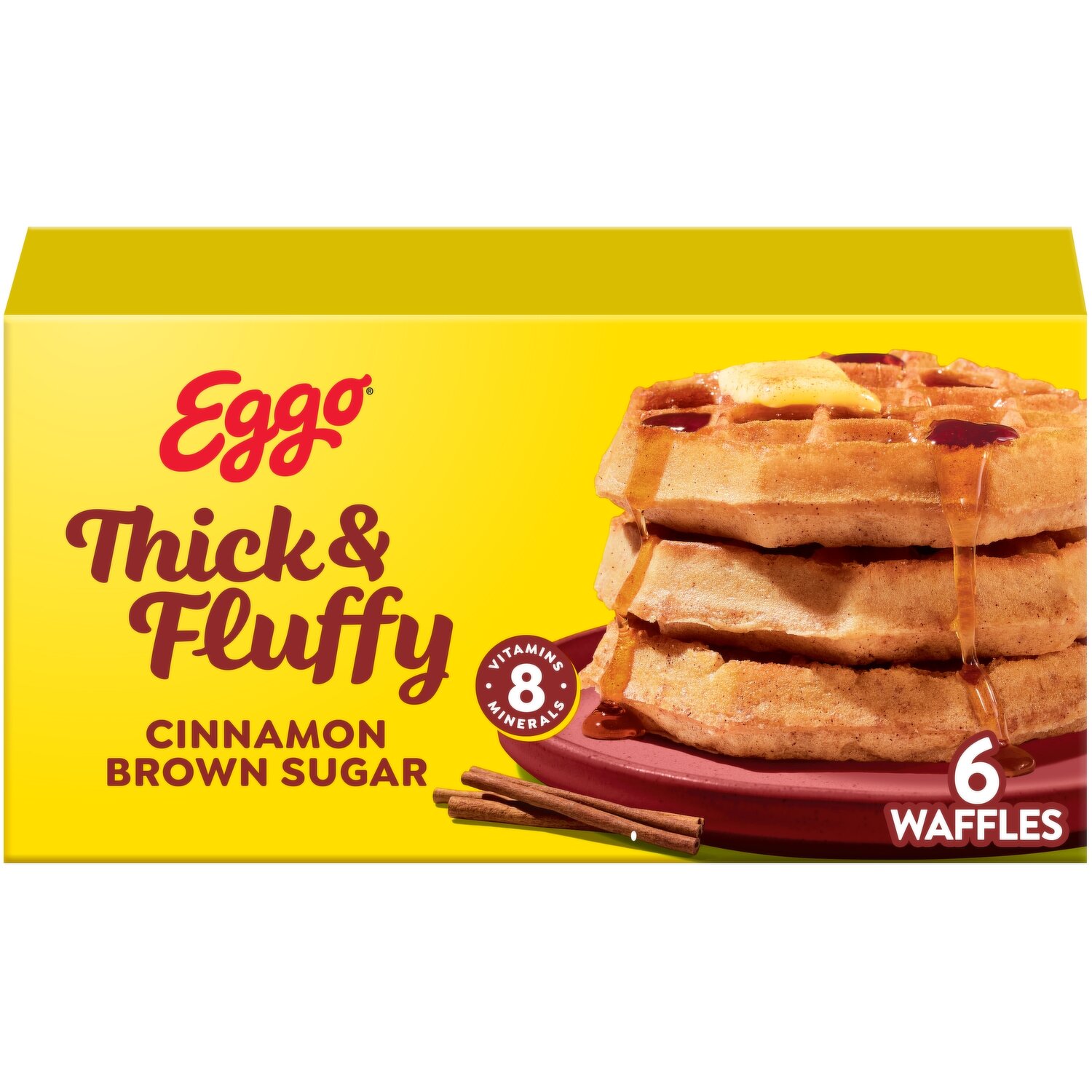 Eggo Frozen Waffles, Cinnamon Brown Sugar - 11.6 Ounce Image 1 of 3