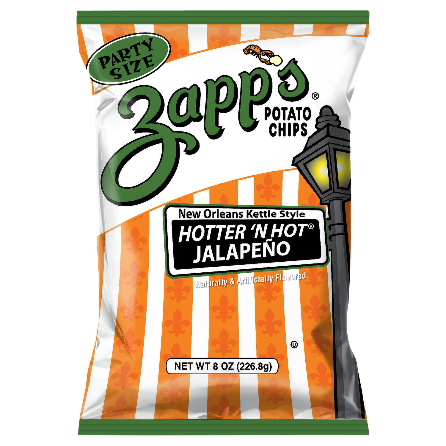 Zapp's Potato Chips, Hotter 'n Hot Jalapeno, New Orleans Kettle